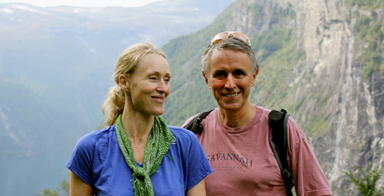 Hege Gjessing og Bjarne Storset p&aring; Skagefl&aring;. Foto Stein Runar &Oslash;stigaard