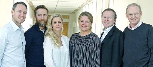 Fra venstre Helge R&oslash;sj&oslash;, William E. Louch, Anett H. Ottesen, Cathrine R. Carlson, Torbj&oslash;rn Omland og Geir Christensen. Foto:&hellip;