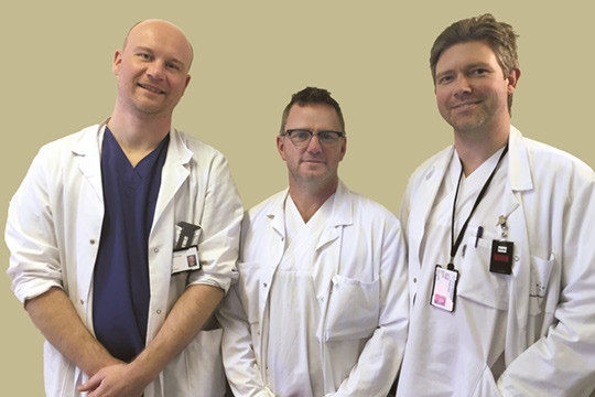 Fra venstre: Kjetil S&oslash;reide, Morten Vetrhus og Andreas Reite. Foto: Janne Haugland Karim