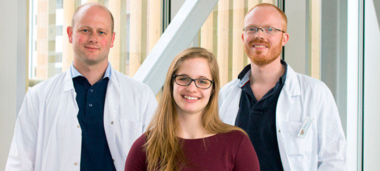 Fra venstre: Erik Magnus Berntsen, Anne Line Stensj&oslash;en og Ole Solheim. Foto: Kari Williamson