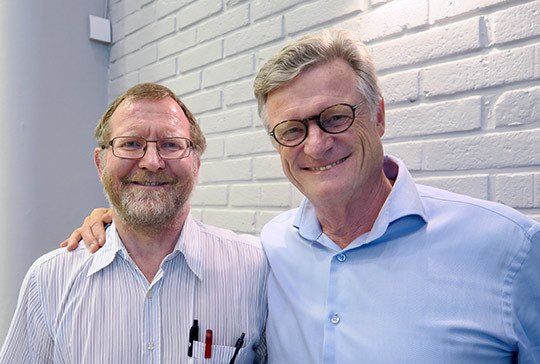 Tor Severinsen (t.v.) og Gisle Roksund ser frem til to nye &aring;r. Foto Lise B. Johannessen