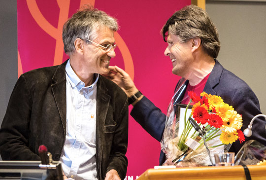 VIKTIG PRIS: Even Reinertsen og Olav R&oslash;ise (t.h.) var sv&aelig;rt takknemlige for prisen. Foto: Thomas Barstad Eckhoff&hellip;