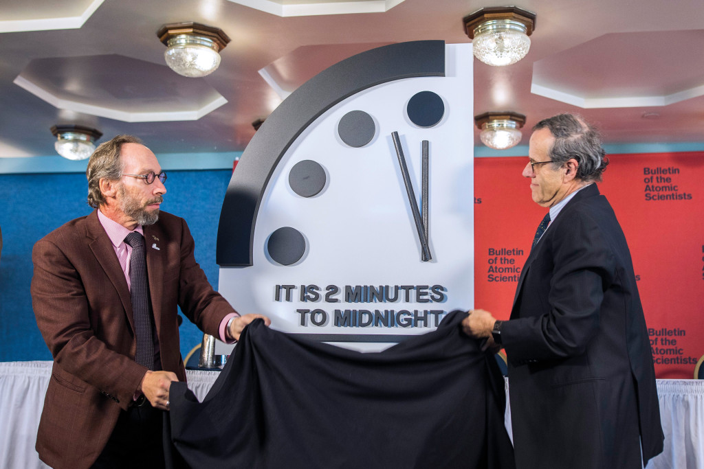 On 25 January 2018, Lawrence Krauss (on the left), director of Arizona State University's Origins Project, and Robert Rosner&hellip;