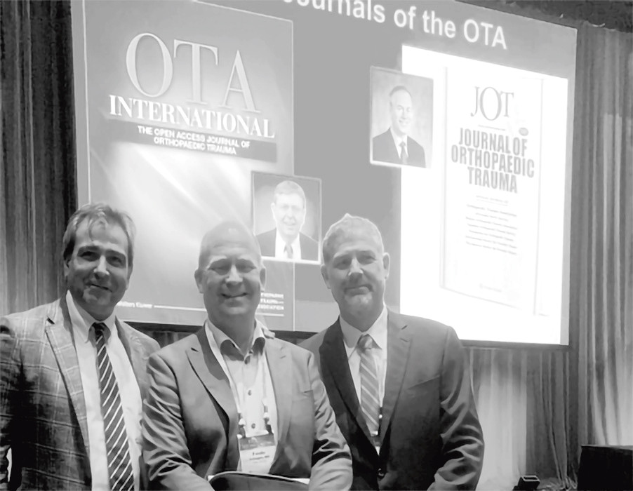 Fra venstre: Mohit Bhandari, professor i ortopedi ved McMaster-universitetet i Canada og leder for styringsgruppen og&hellip;