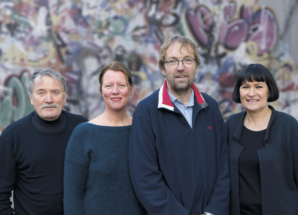 Fra venstre J&oslash;rund Straand, Rita Romskaug, Torgeir Bruun Wyller og Eva Skovlund, alle medforfattere av studien. Foto: Kari&hellip;