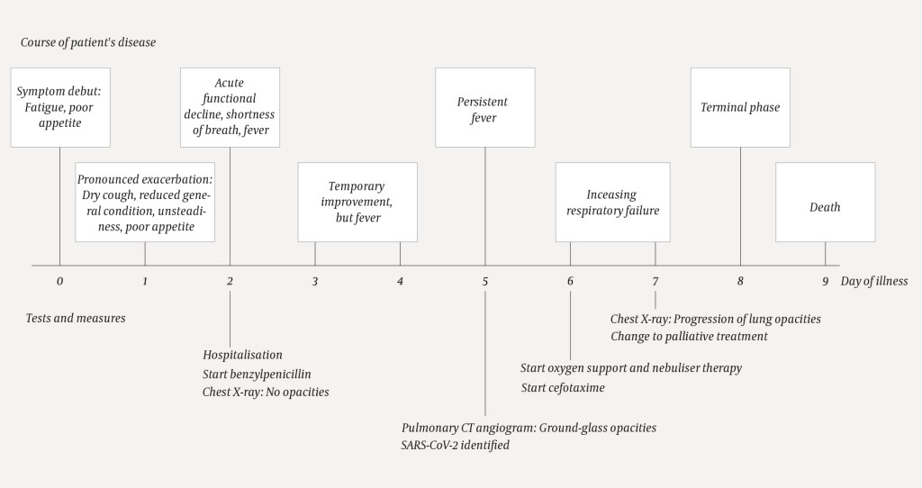 Figure 3 The course of the patient's illness