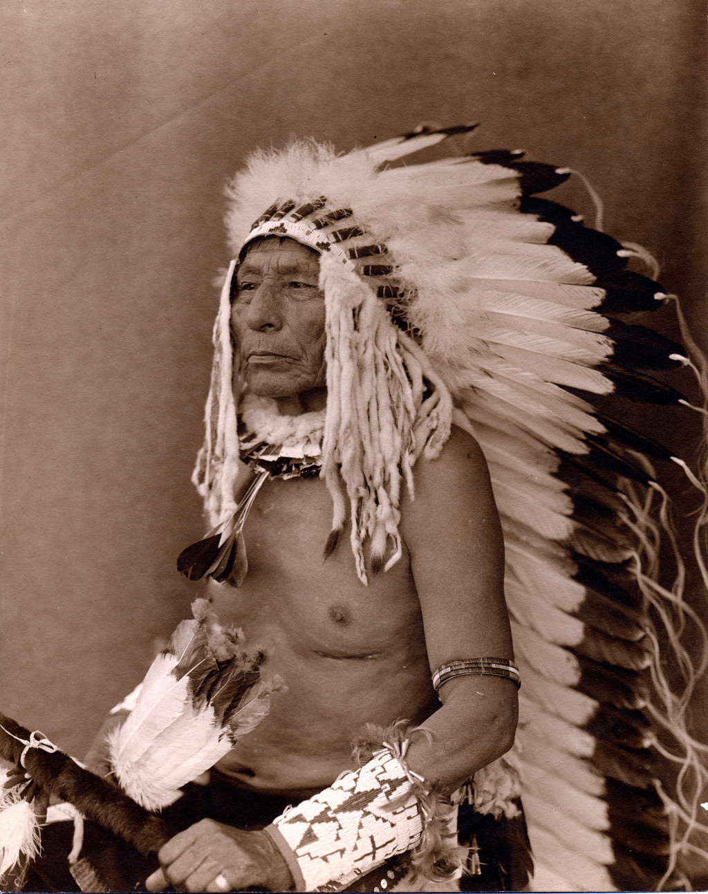 George Sword (Long Knife), here in 1909, was James Walker's close friend and teacher. He was a shaman, member of the Bear&hellip;