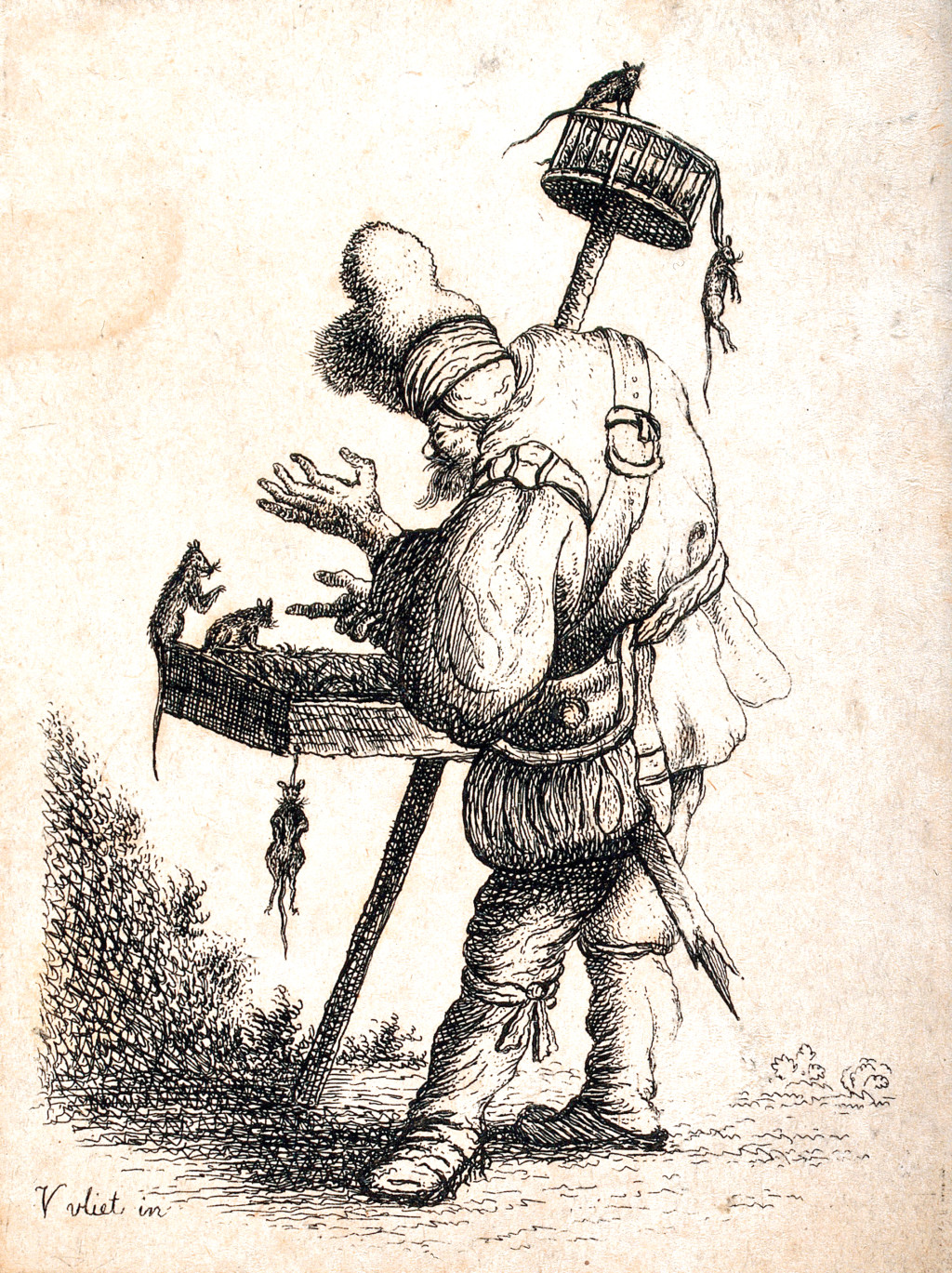 Rottefangere var viktige personer i middelalderens bysamfunn. Radering av Jan Georg van Vliet, 1622. Illustrasjon: Wellcome&hellip;