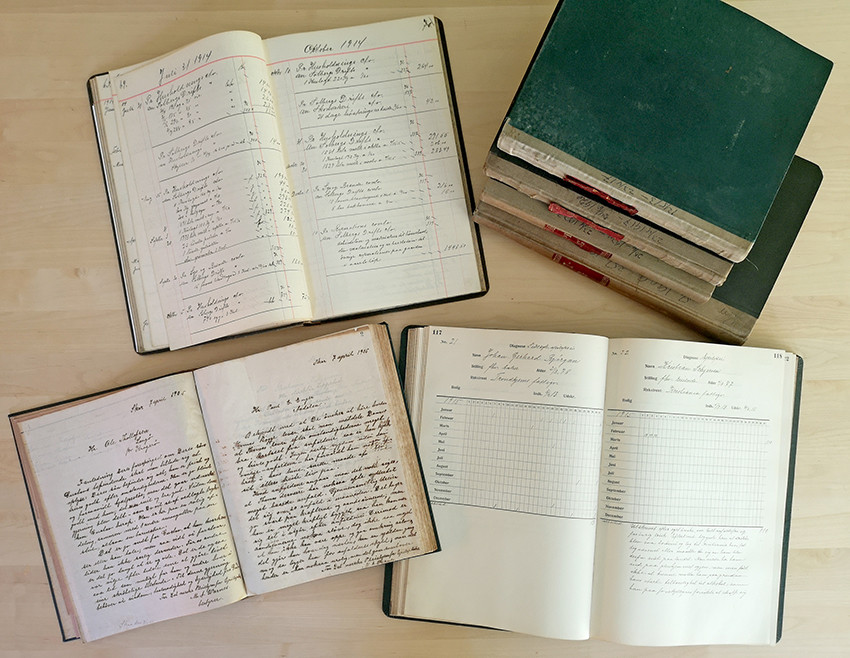 Figure 1 Books found in the basement of the National Centre for Epilepsy that have given an insight into life at the&hellip;