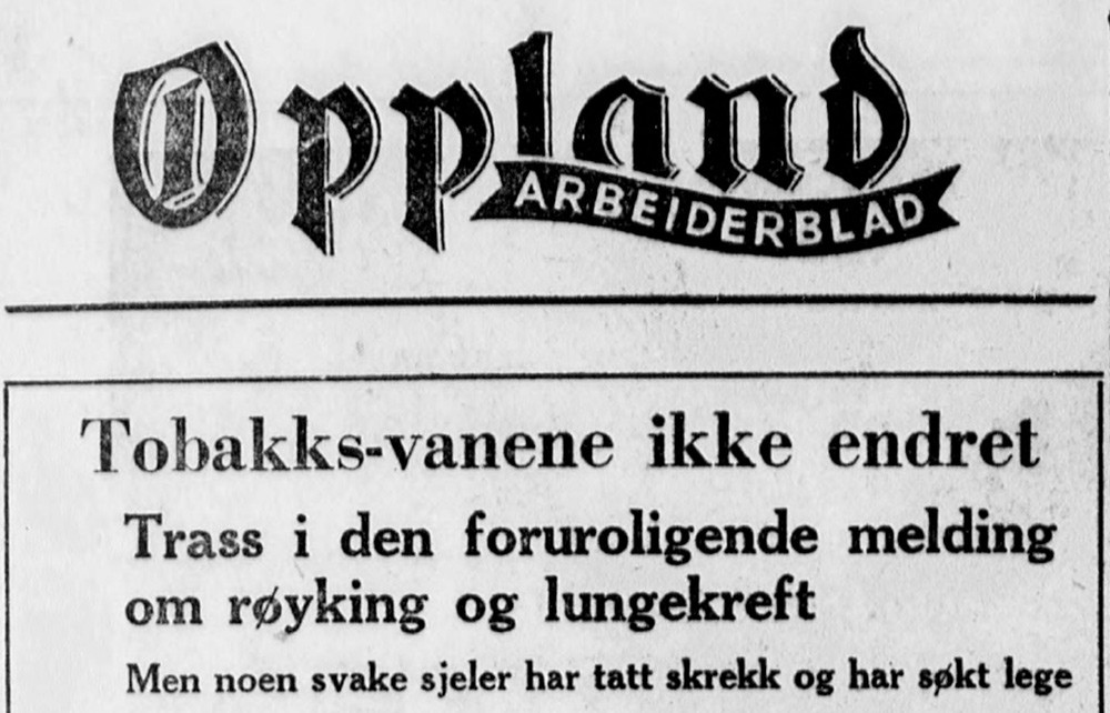 Fra Oppland Arbeiderblad 14. november 1953. Faksimile: Nasjonalbiblioteket