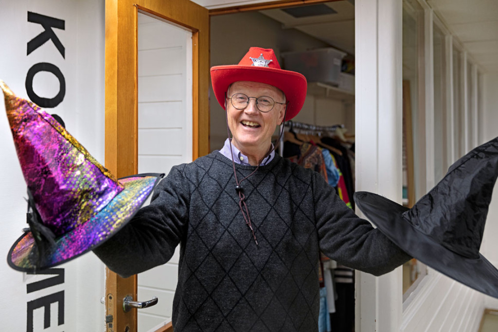 David kler seg gjerne ut sammen med ungene p&aring; Frambu. Foto: Christian Tunge