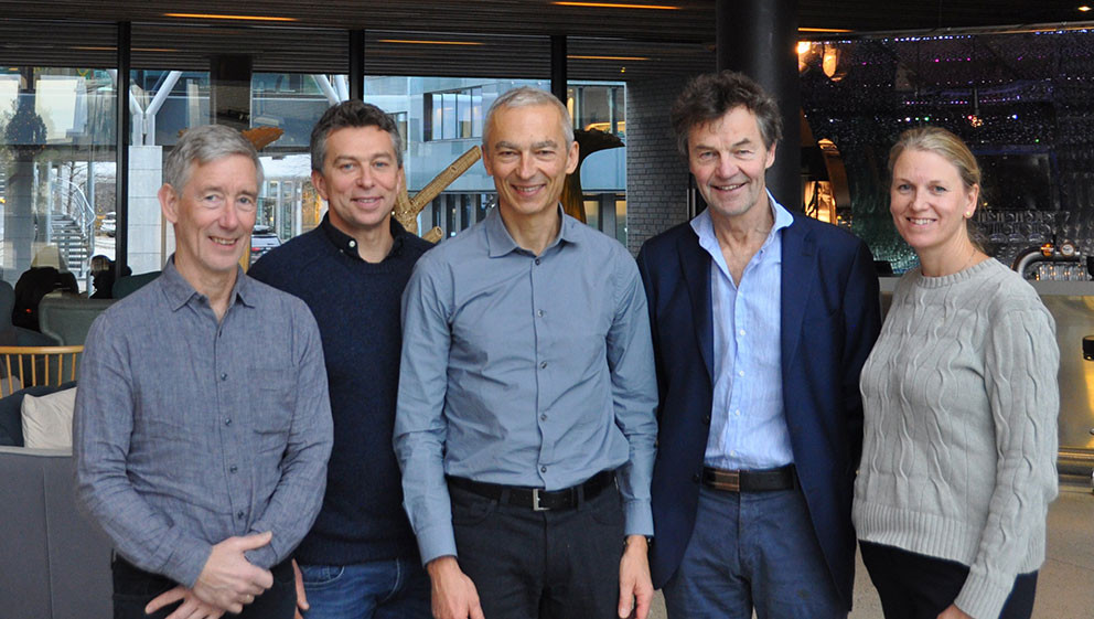 Deler av forfattergruppen avbildet under fysikalsk medisinsk h&oslash;stm&oslash;te. Fra venstre Niels Gunnar Juel, Ole Marius Ekeberg,&hellip;